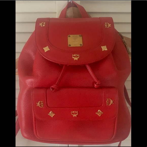 MCM “AUTHENTIC” VINTAGE PEBBLE LEATHER BACKPACK - Picture 14 of 16